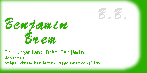 benjamin brem business card